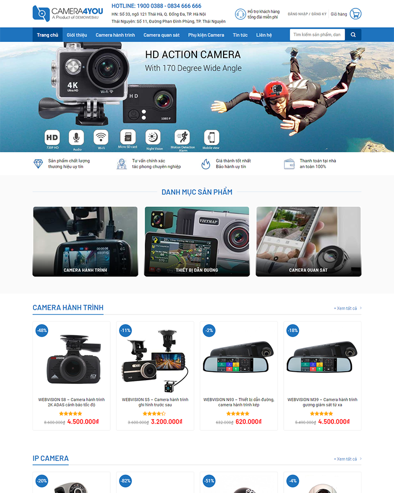 MẪU WEBSITE CAMERA 01