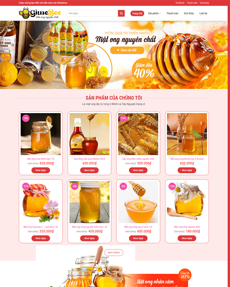 MẪU WEBSITE BÁN MẬT ÔNG 01