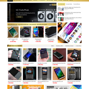 MẪU WEBSITE BÁN ĐỒ ĐIỆN MÁY CÔNG NGHỆ