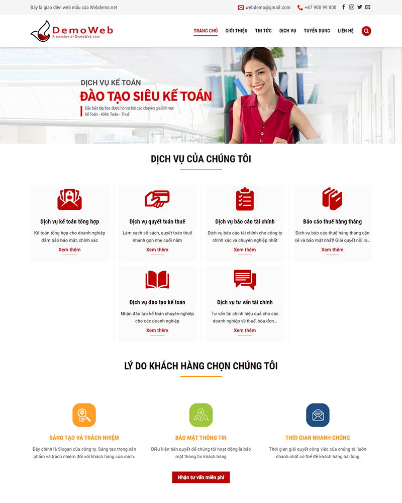 MẪU WEBSITE CÔNG TY KẾ TOÁN