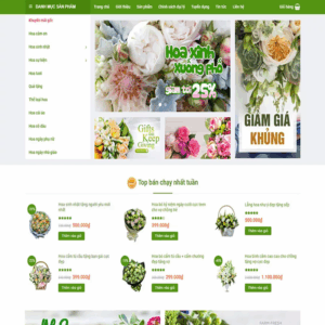 MẪU WEBSITE BÁN HOA TƯƠI