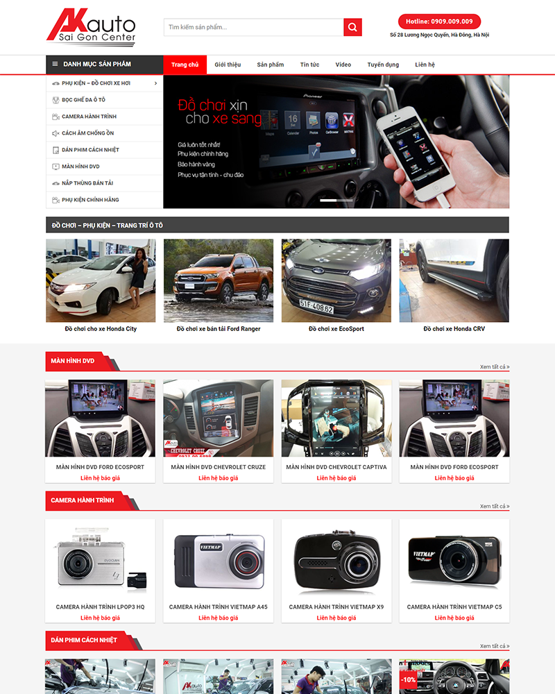 WEBSITE CHO GARAGE Ô TÔ